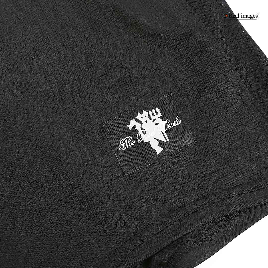 Camiseta de fútbol retro de manga larga de visitante del Manchester United 2007/08