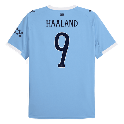 Camiseta de local del Manchester City #9 de HAALAND, temporada 2025/26, azul - Mundial de Clubes