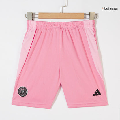 Conjunto de camiseta y pantalón corto de fútbol para niños del Inter Miami CF (temporada 2025) Rosa