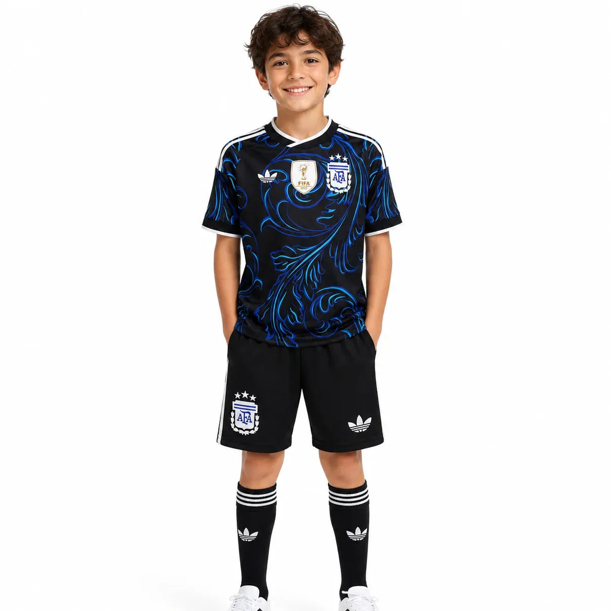 Argentina Kid's 2026 Away Full Soccer Kit - Jersey+Shorts+Socks