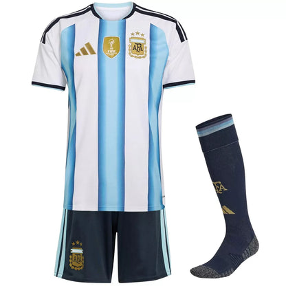 Argentina Kid's 2026 Home Full Soccer Kit - Jersey+Shorts+Socks