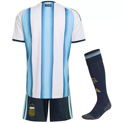 Argentina Kid's 2026 Home Full Soccer Kit - Jersey+Shorts+Socks