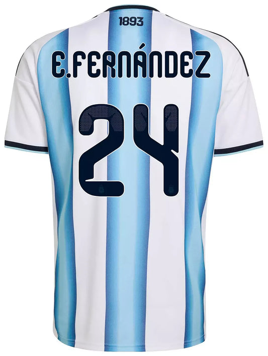 E. FERNÁNDEZ #24 Argentina Home Soccer Jersey 2026 World Cup