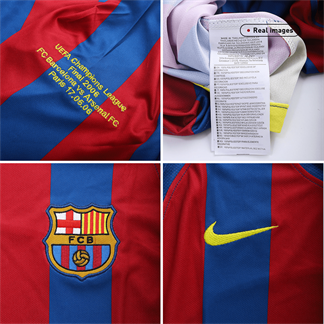 Camiseta retro de local de Ronaldinho #10 del Barcelona 2005/06 - Final de la UCL