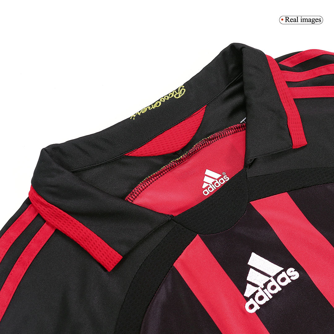 Camiseta de fútbol retro de manga larga del AC Milan 2006/07 (local)