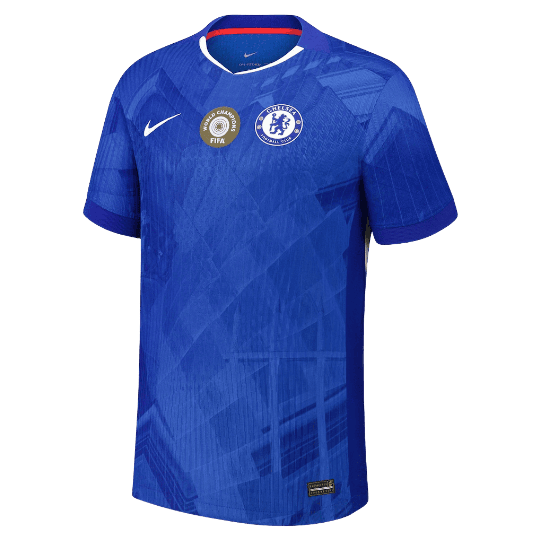 CAMPEONES DEL MUNDO #25 Camiseta de fútbol del Chelsea, versión jugador local, temporada 2025/26