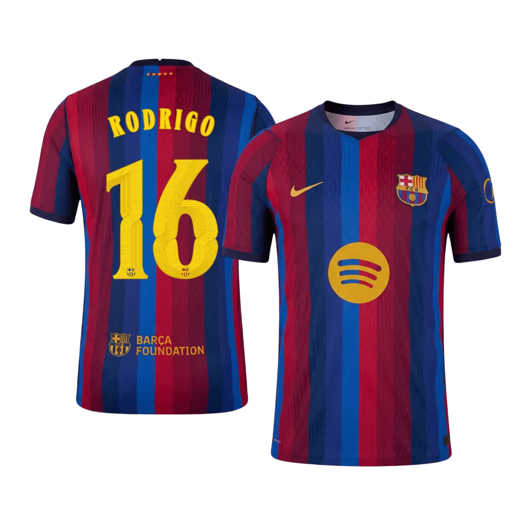 RODRIGO #16 Barcelona Home Soccer Jersey 2026/27 - UCL