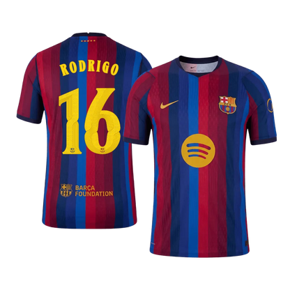 RODRIGO #16 Barcelona Home Soccer Jersey 2026/27 - UCL
