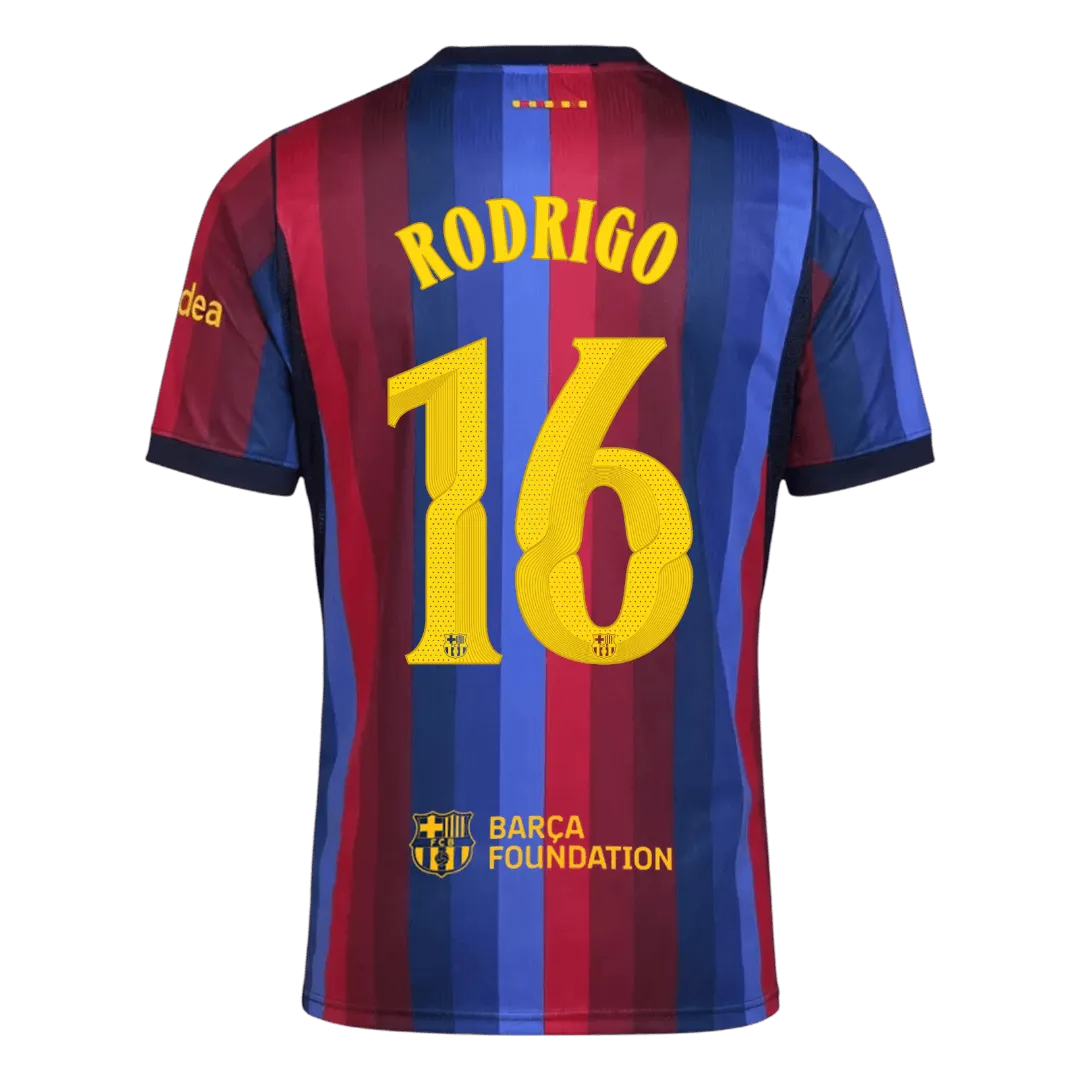 RODRIGO #16 Barcelona Home Soccer Jersey 2026/27 - UCL