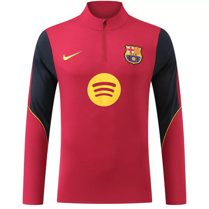 Survêtement Barcelone 1/4 Zip 2025/26 Noir