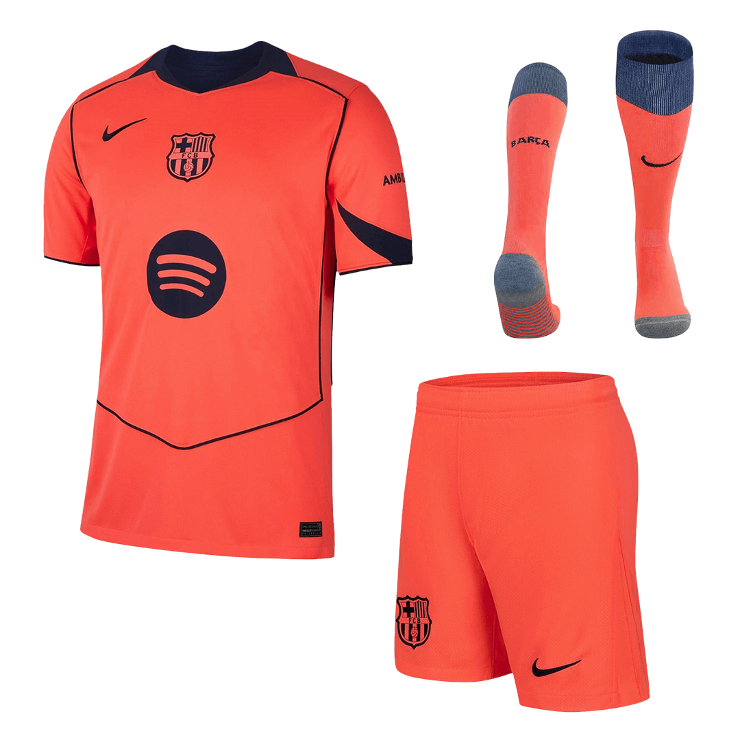 Tercera equipación visitante del FC Barcelona - Camiseta + pantalón corto + medias 2025/26