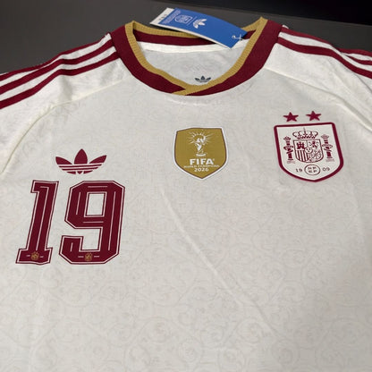 LAMINE YAMAL #19 España Versión Jugador Visitante Camiseta Ganador Mundial 2026