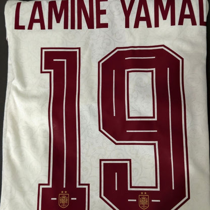 LAMINE YAMAL #19 España Versión Jugador Visitante Camiseta Ganador Mundial 2026
