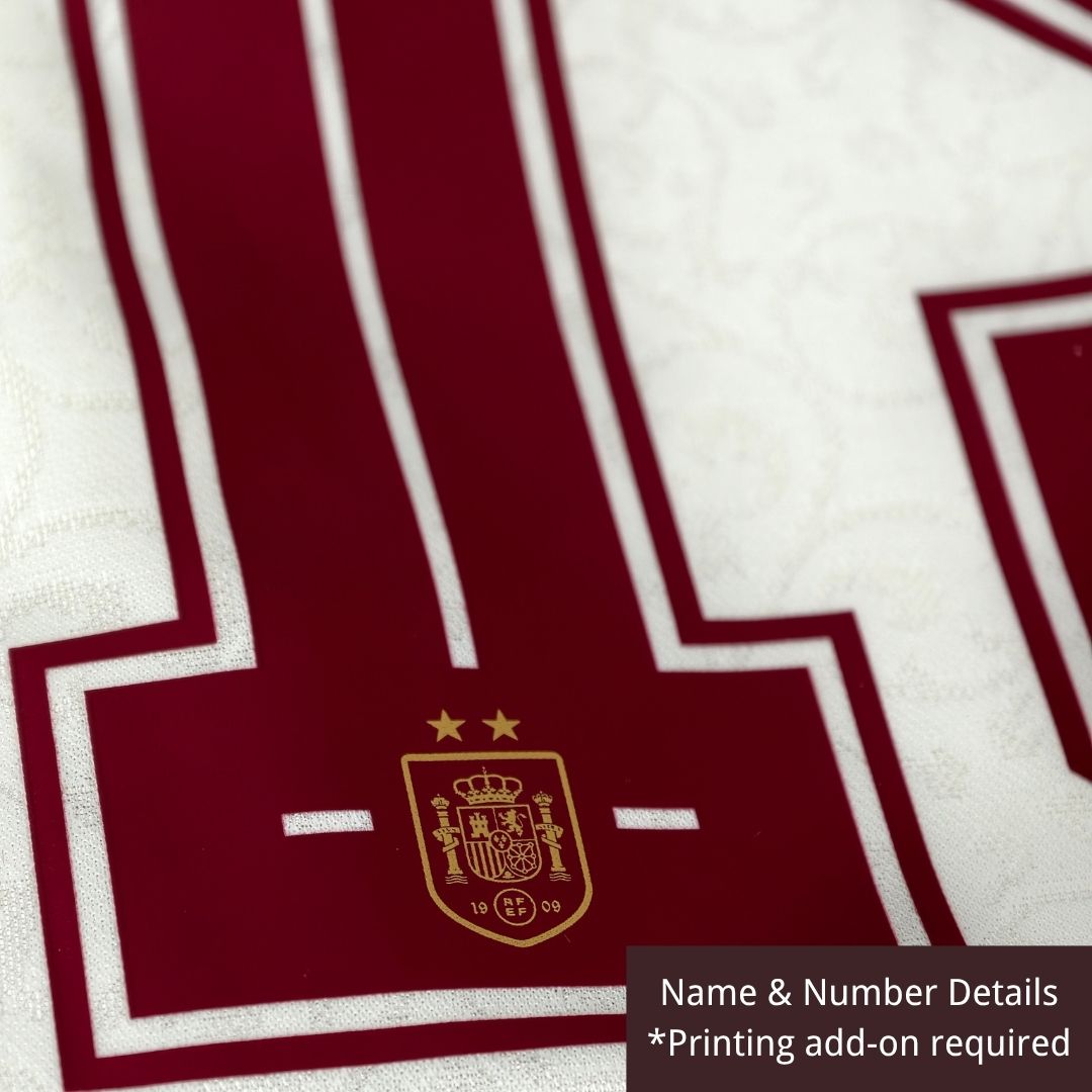 Camiseta de la selección española (La Roja) de visitante ganadora de la Copa del Mundo 2026