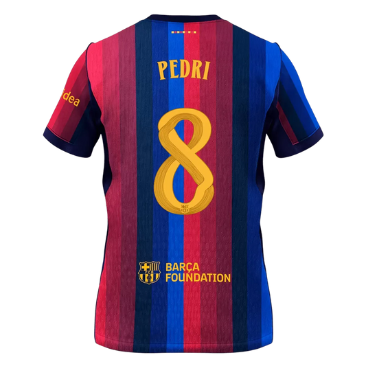 PEDRI #8 Barcelona Home Soccer Jersey 2026/27 - UCL