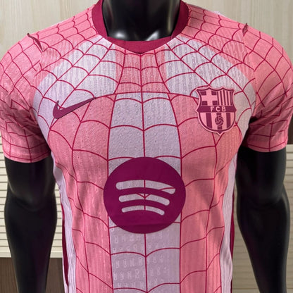 Barcelona Spider Man spillerutgave fotballdrakt 2026/27 rosa