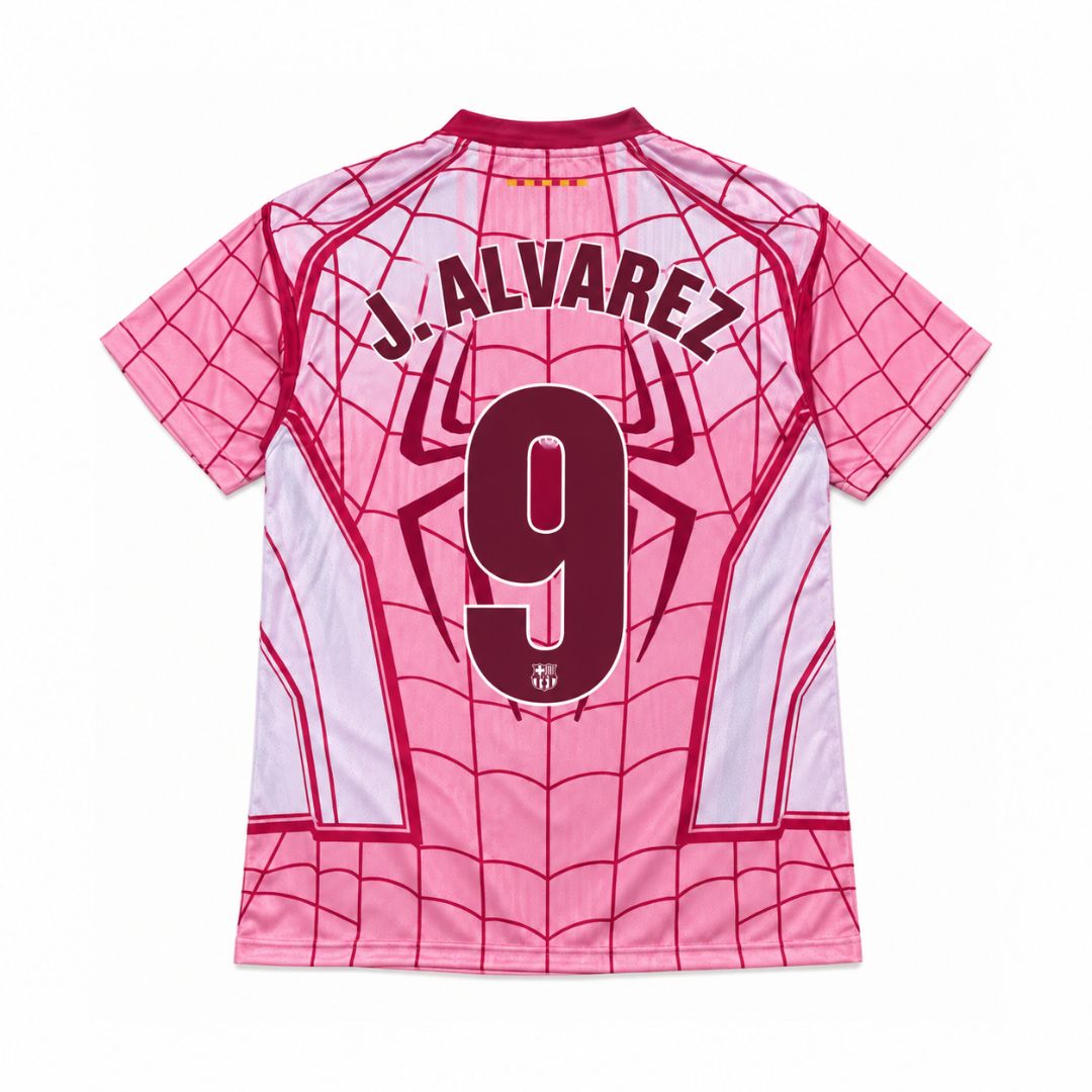 Barcelona Spider Man spillerutgave fotballdrakt 2026/27 rosa
