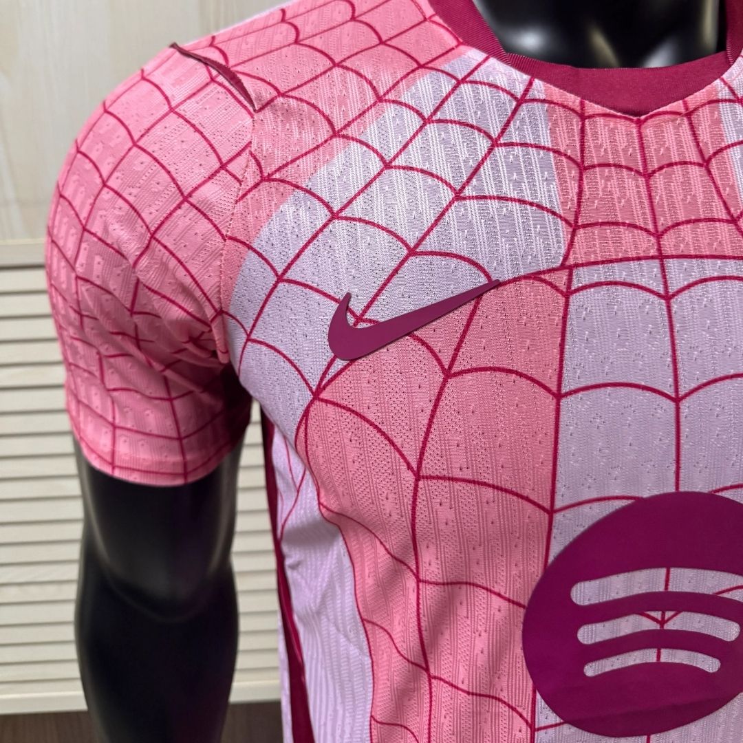 Barcelona Spider Man spillerutgave fotballdrakt 2026/27 rosa