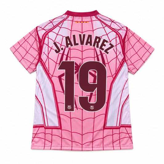 Barcelona Spider Man spillerutgave fotballdrakt 2026/27 rosa