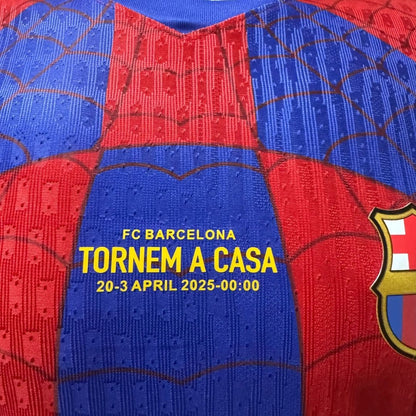 Barcelona Spider Man Special Version Player Version Soccer Jersey 2026/27