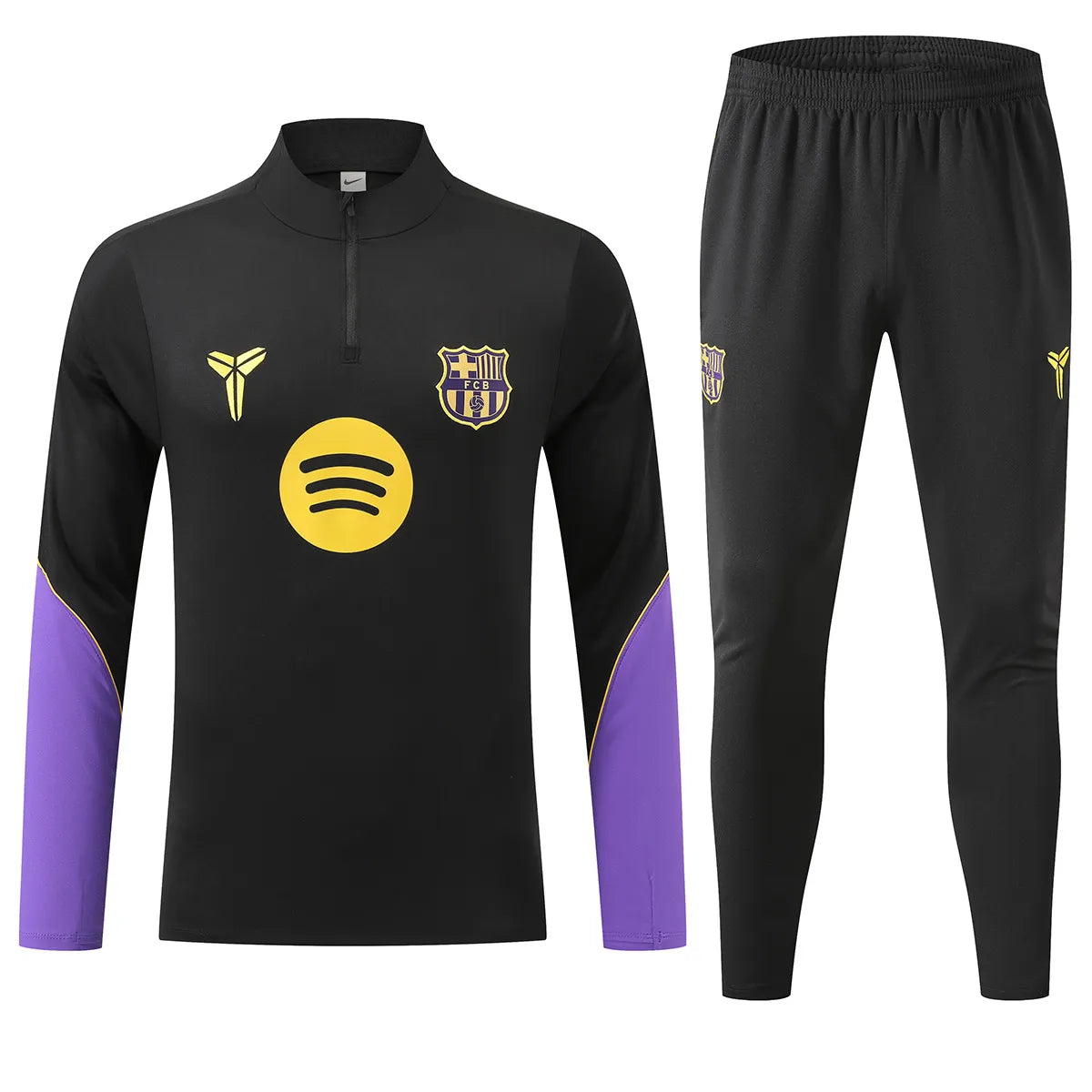 Barcelona 1/4 Zip Tracksuit 2026/27 Black