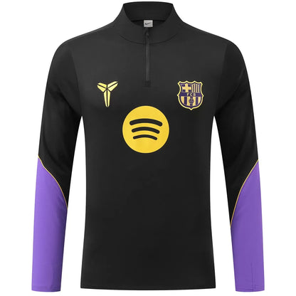 Barcelona 1/4 Zip Tracksuit 2026/27 Black