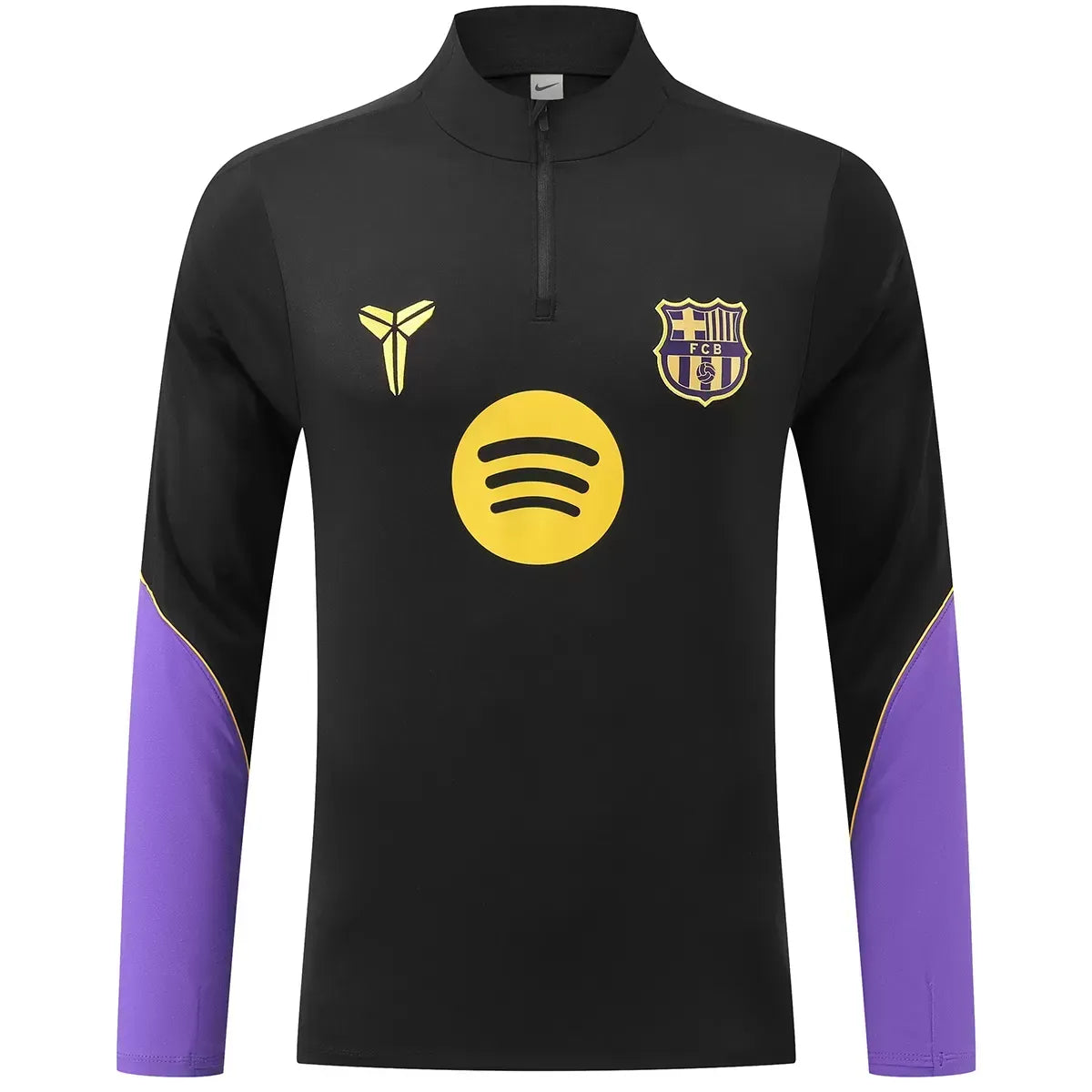 Kid's Barcelona 1/4 Zip Tracksuit 2026/27 Black