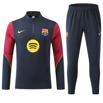 Kid's Barcelona 1/4 Zip Tracksuit 2026/27 Navy