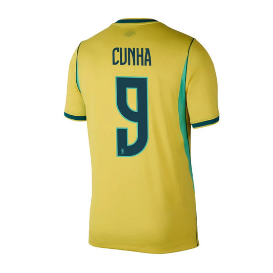 CUNHA #9 Brazil Home Soccer Jersey 2026 World Cup