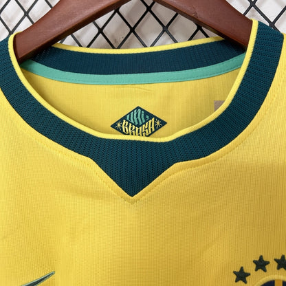 Camiseta de fútbol local de Brasil para mujer Copa Mundial 2026