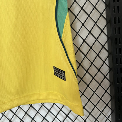 Camiseta de fútbol local de Brasil para mujer Copa Mundial 2026