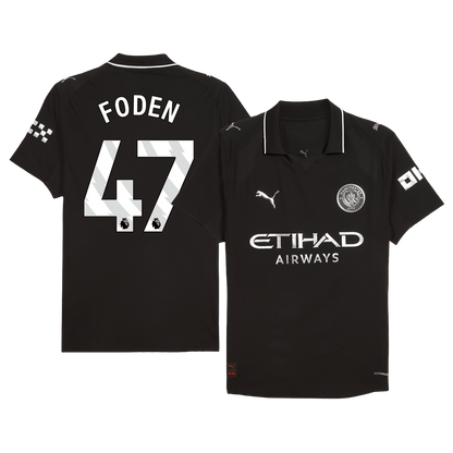 Camiseta de fútbol FODEN #47 Manchester City, versión visitante, temporada 2025/26