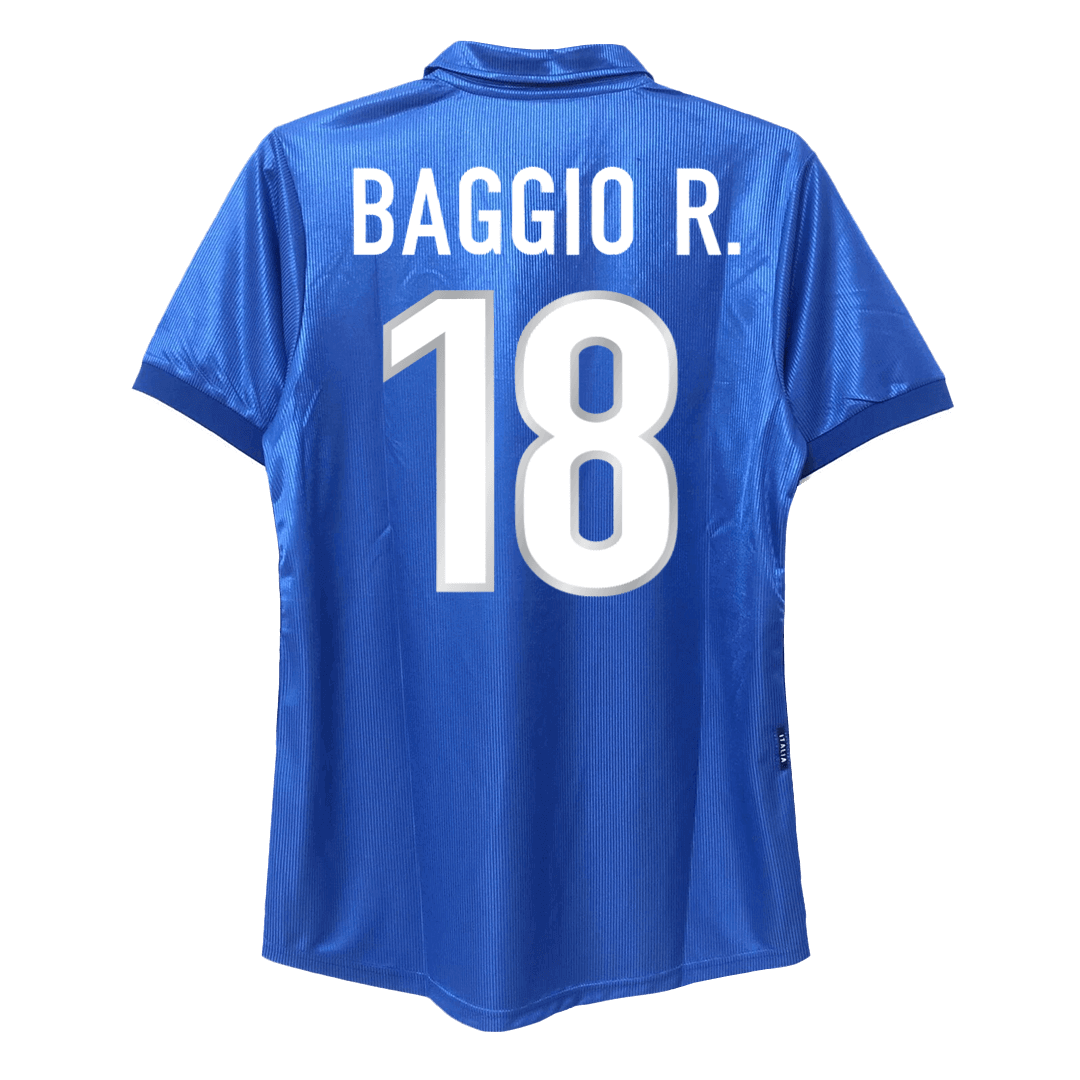 BAGGIO R. #18 Italia 1998 Camiseta de fútbol retro local