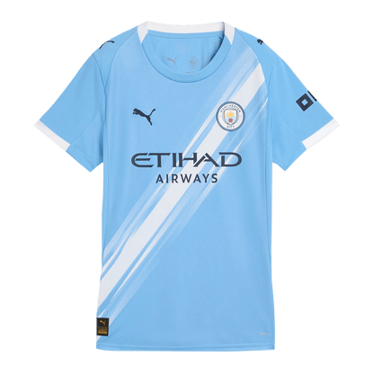 Camiseta de fútbol del Manchester City femenino, local, temporada 2025/26, azul