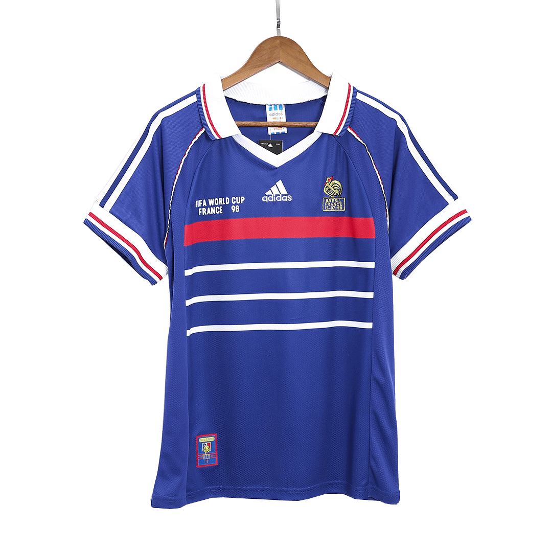 Camiseta retro de fútbol de Francia para el Mundial de 1998