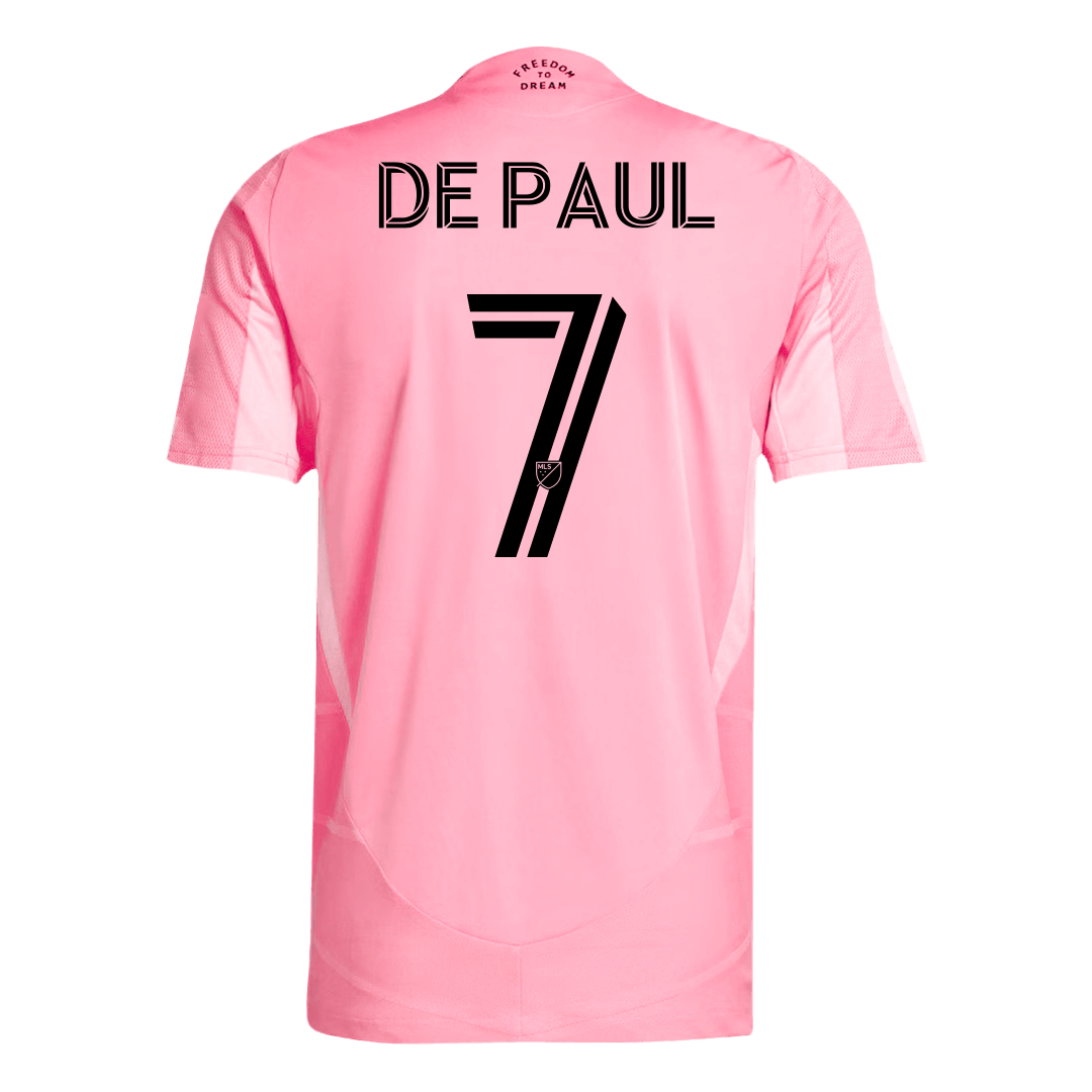Camiseta de fútbol de De Paul #7 del Inter Miami CF, versión jugador local, temporada 2025