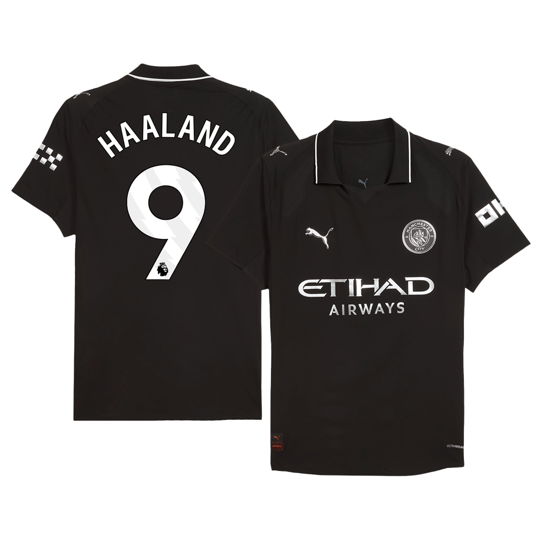 Camiseta de visitante del Manchester City #9 de HAALAND, versión jugador, temporada 2025/26