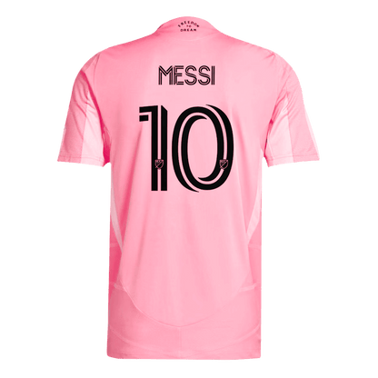 Camiseta de fútbol de Messi #10 Inter Miami CF, versión jugador local, temporada 2025, rosa