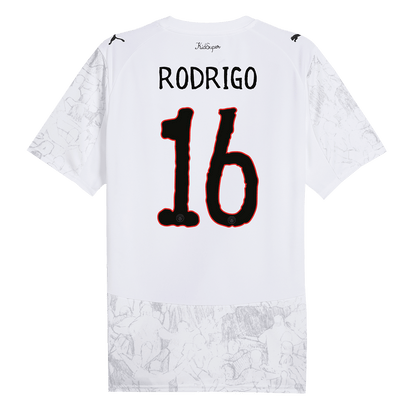 RODRIGO #16 Camiseta de fútbol infantil del Manchester City 2025/26 Blanca - Mundial de Clubes