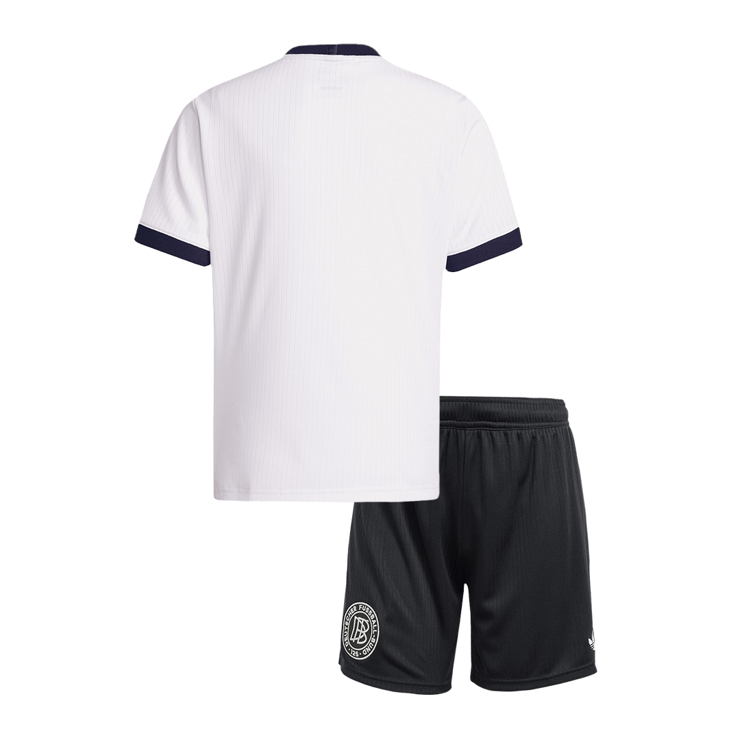 Conjunto de fútbol infantil conmemorativo del 125.º aniversario de Alemania (camiseta + pantalón corto) 2025 Blanco