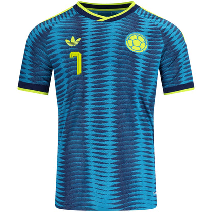 Luis Díaz #7 Colombia Player Version Away Soccer Jersey 2026 World Cup