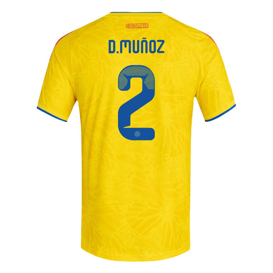 Muñoz #2 Colombia Home Soccer Jersey 2026 World Cup
