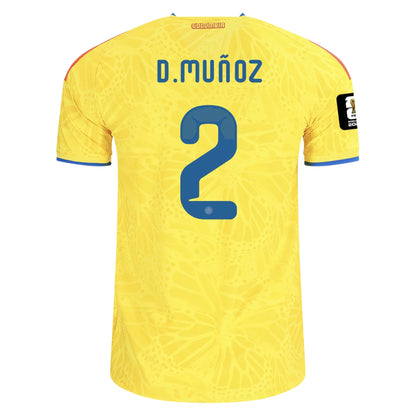 Muñoz #2 Colombia Player Version Home Soccer Jersey 2026 World Cup