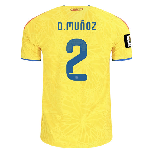 Muñoz #2 Colombia Player Version Home Soccer Jersey 2026 World Cup