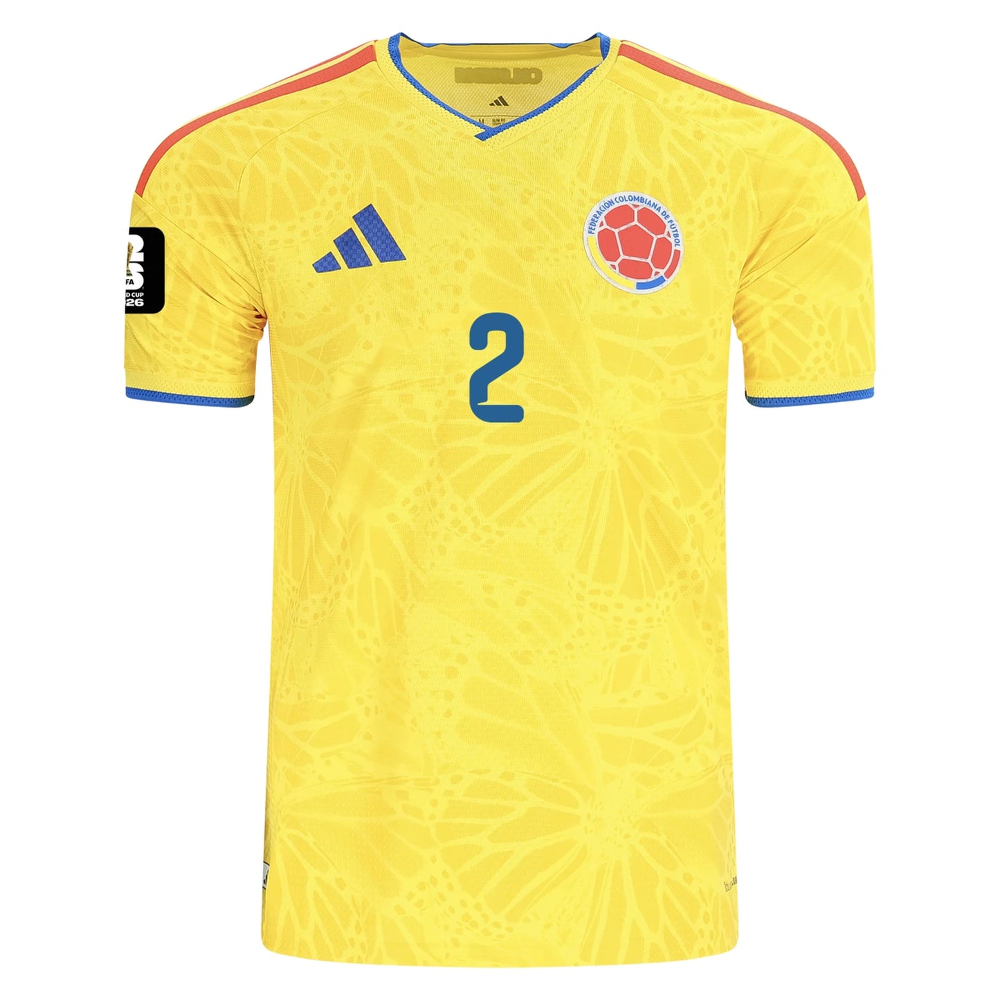 Muñoz #2 Colombia Player Version Home Soccer Jersey 2026 World Cup