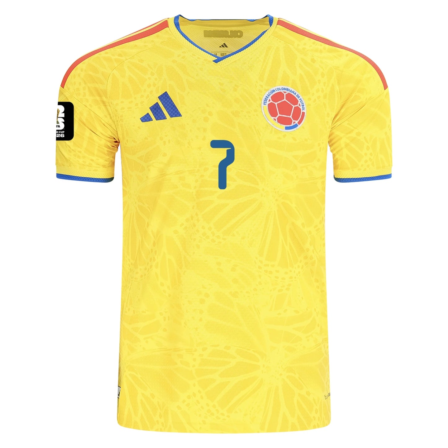Luis Díaz #7 Colombia Player Version Home Soccer Jersey 2026 World Cup