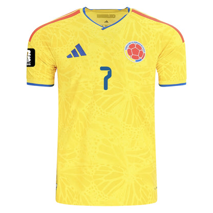 Luis Díaz #7 Colombia Player Version Home Soccer Jersey 2026 World Cup