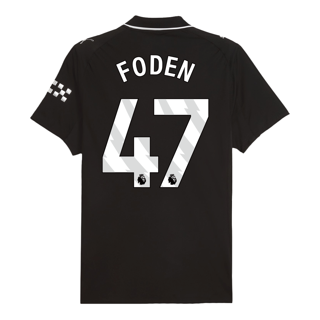 Camiseta de fútbol FODEN #47 Manchester City, versión visitante, temporada 2025/26