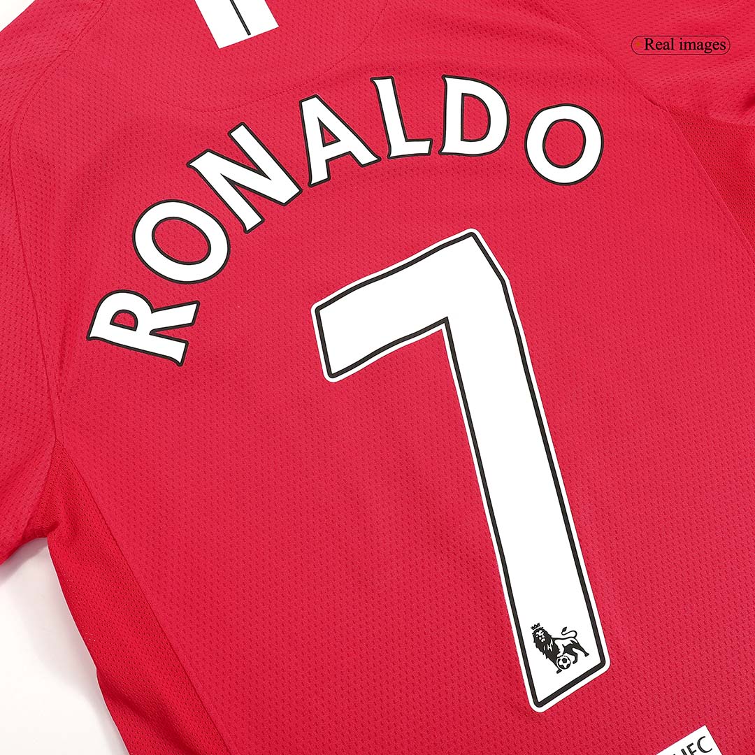 Camiseta retro de manga larga del Manchester United 2007/08, número 7 (local).