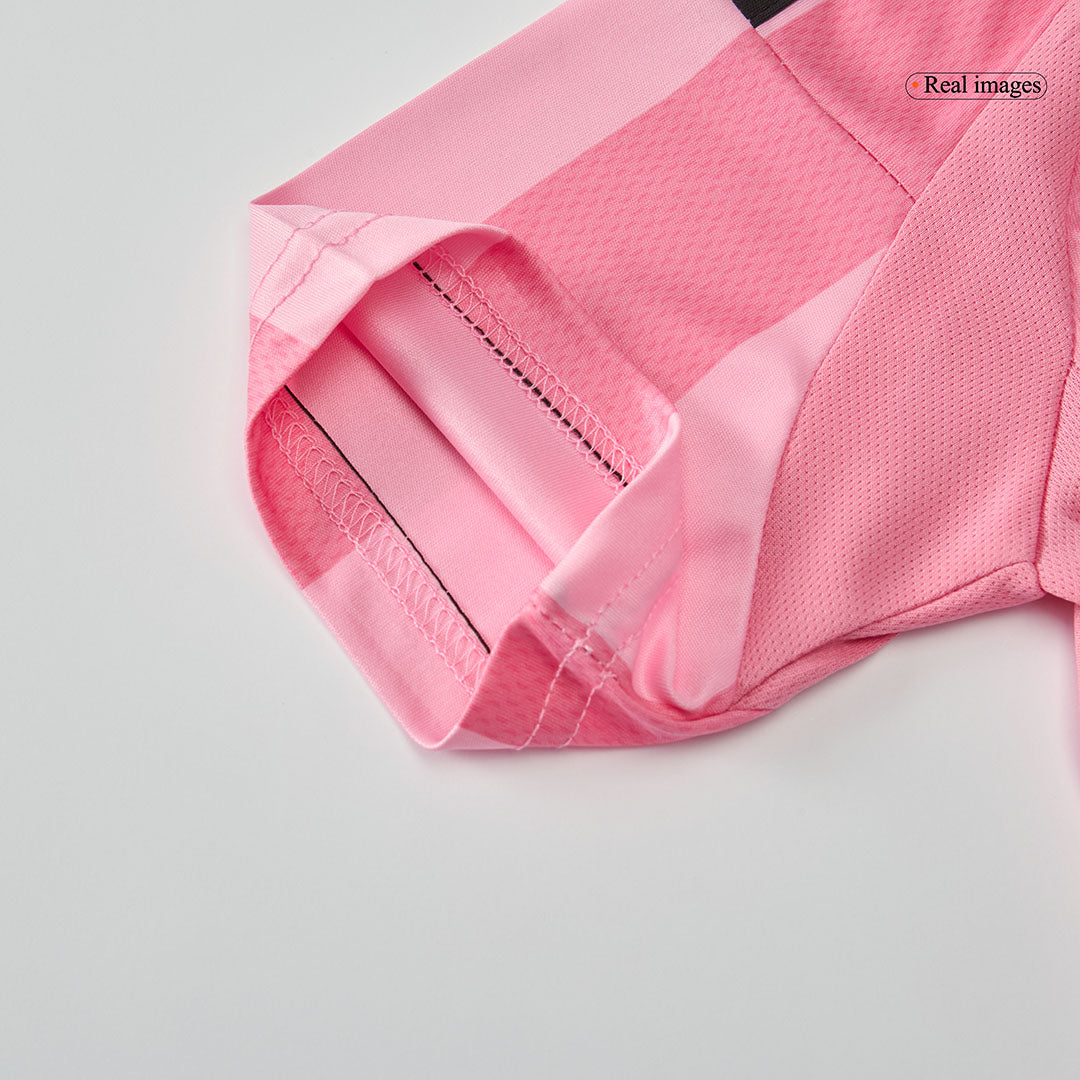 Conjunto de camiseta y pantalón corto de fútbol para niños del Inter Miami CF (temporada 2025) Rosa